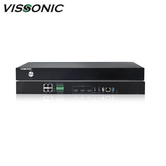 Soporte Vissonic emisión en directo 3 entradas HDMI con 1 TB de disco duro grabador AV Conferencia Profesional de la cámara y procesador de seguimiento automático