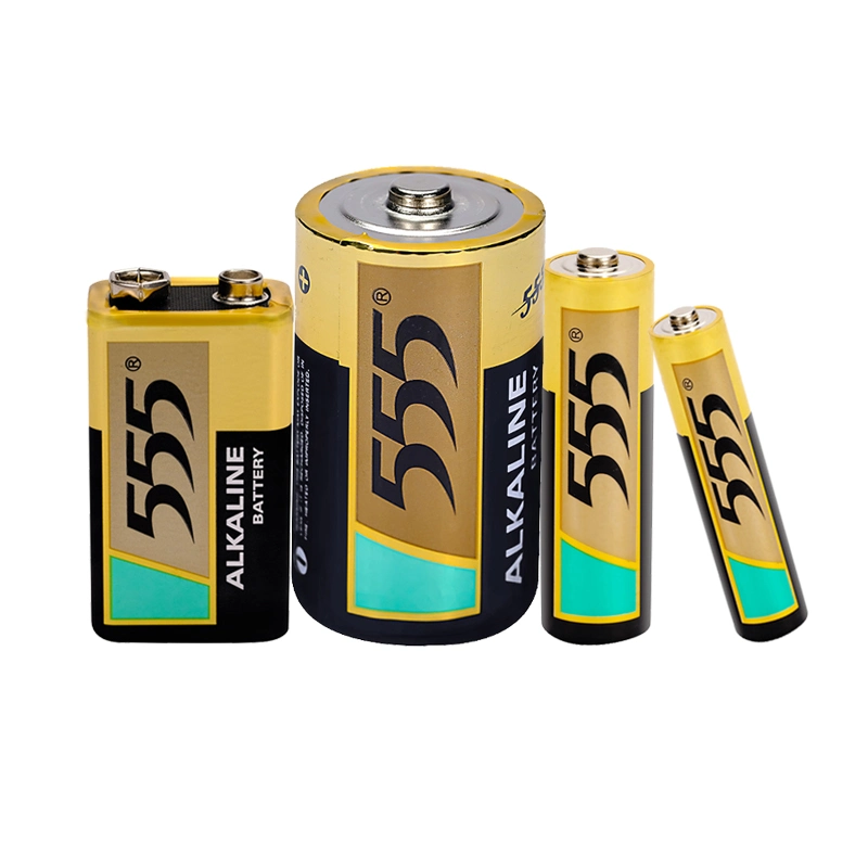 555 Brand AA Alkaline Primary 1.5V Dry Cell Battery Lr6 for Toys