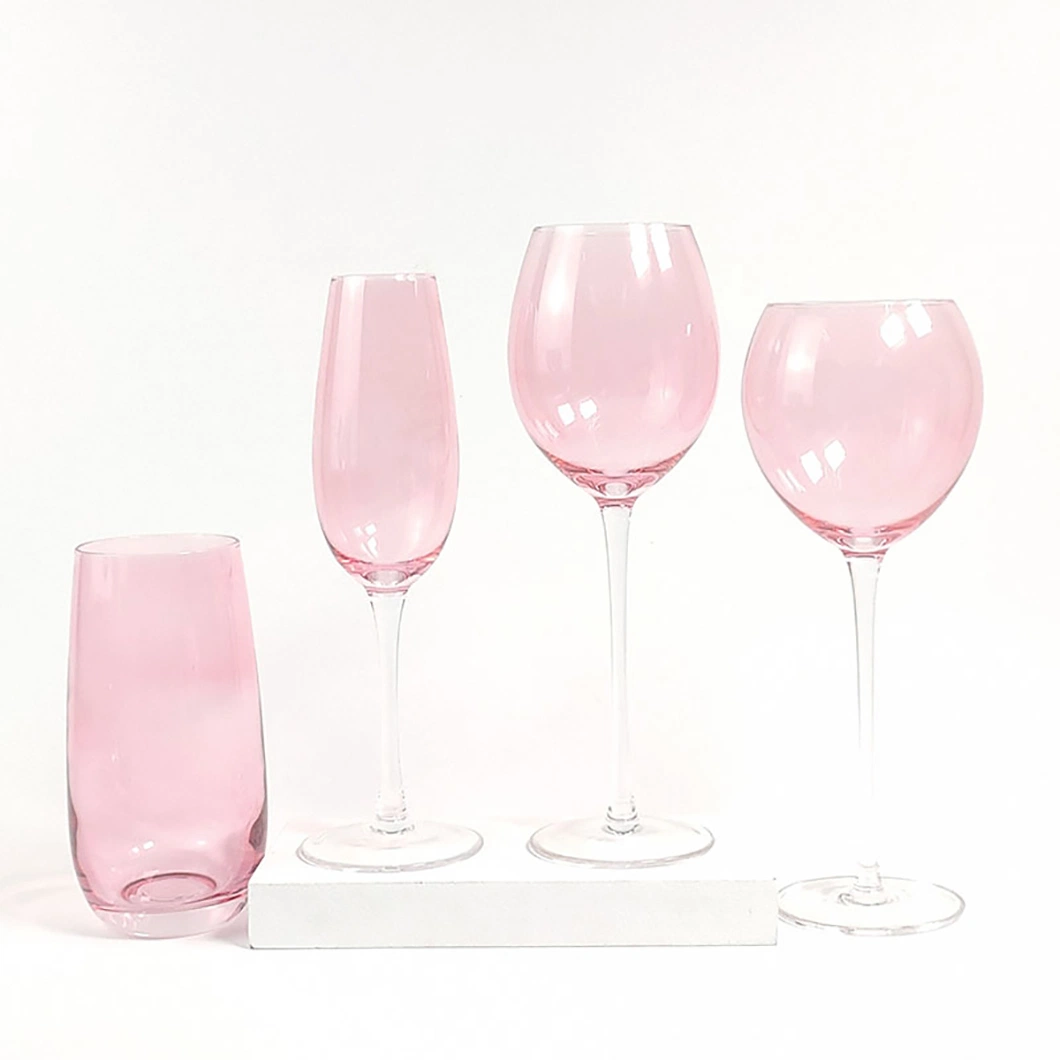 Multicolor Crystal Wine Glass for Home Dining Bar and Party Set of 6