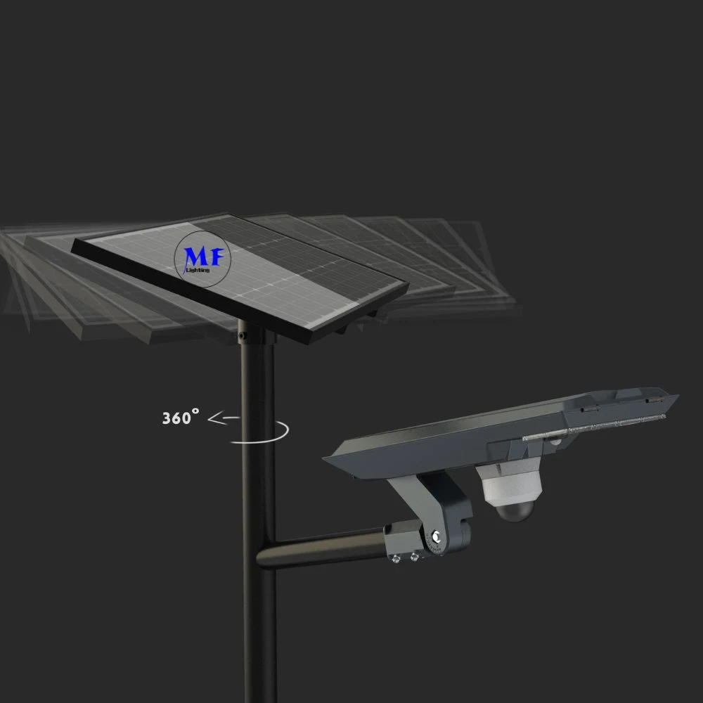 IP66 Waterproof Dustproof LED Solar Street Light with Smart Control Camera High Energy Battery for School University Campuse Hospital Premises Airport Perimeter