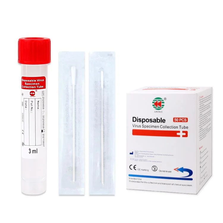 Medical Supply Disposable Transportaiton Virus Specimen Collection Vtm Tube with Nasal Swab and Oral Swab