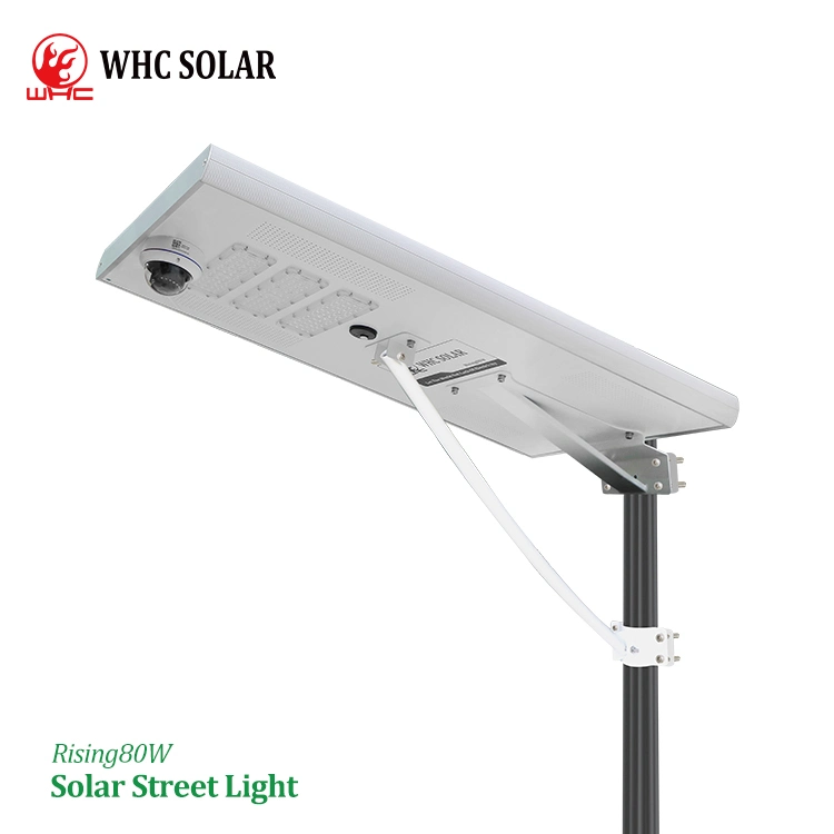 Whc Whale 100W melhor preço Exterior tudo em um integrado Luz solar LED de jardim da rua