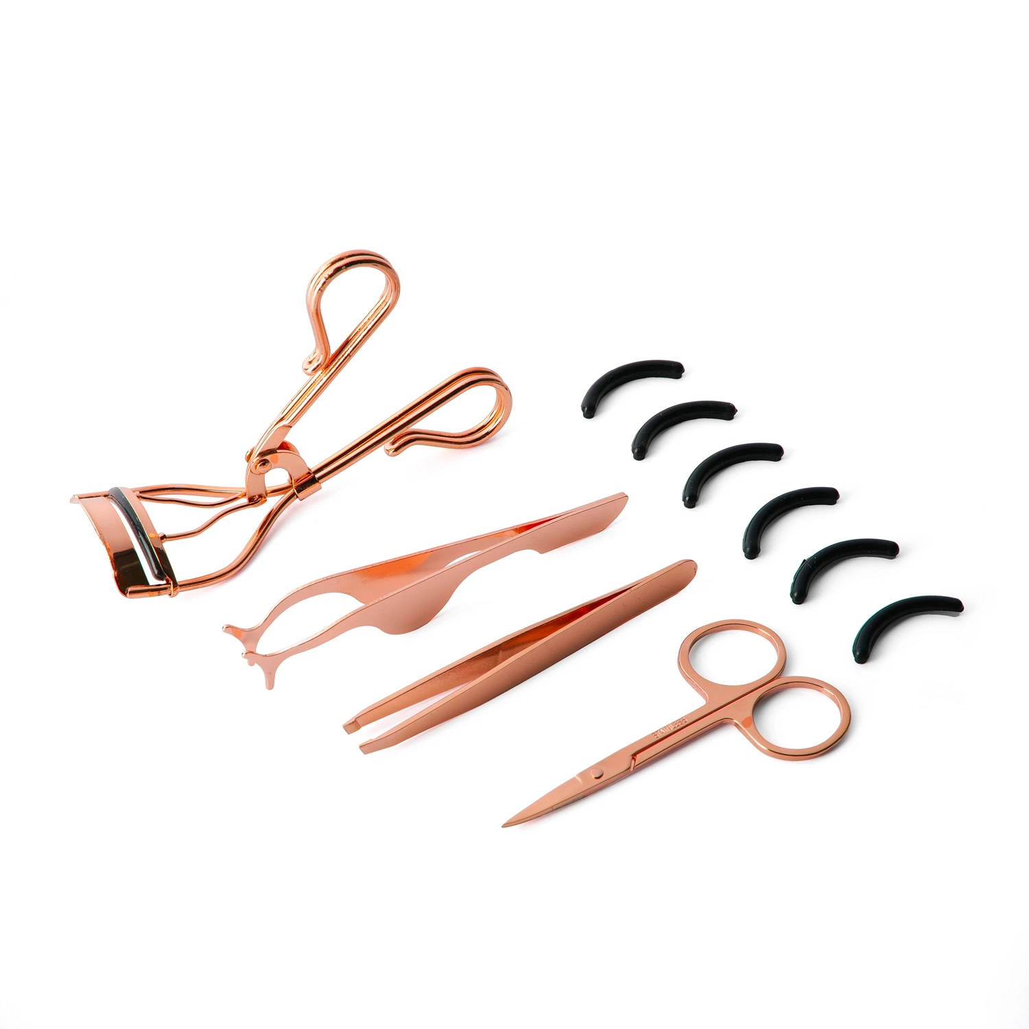 Beauty Tweezers Sets and Eyelash Curler Set with Custom Eyelash Curler Private Label Heated Rose Gold Lash Curler