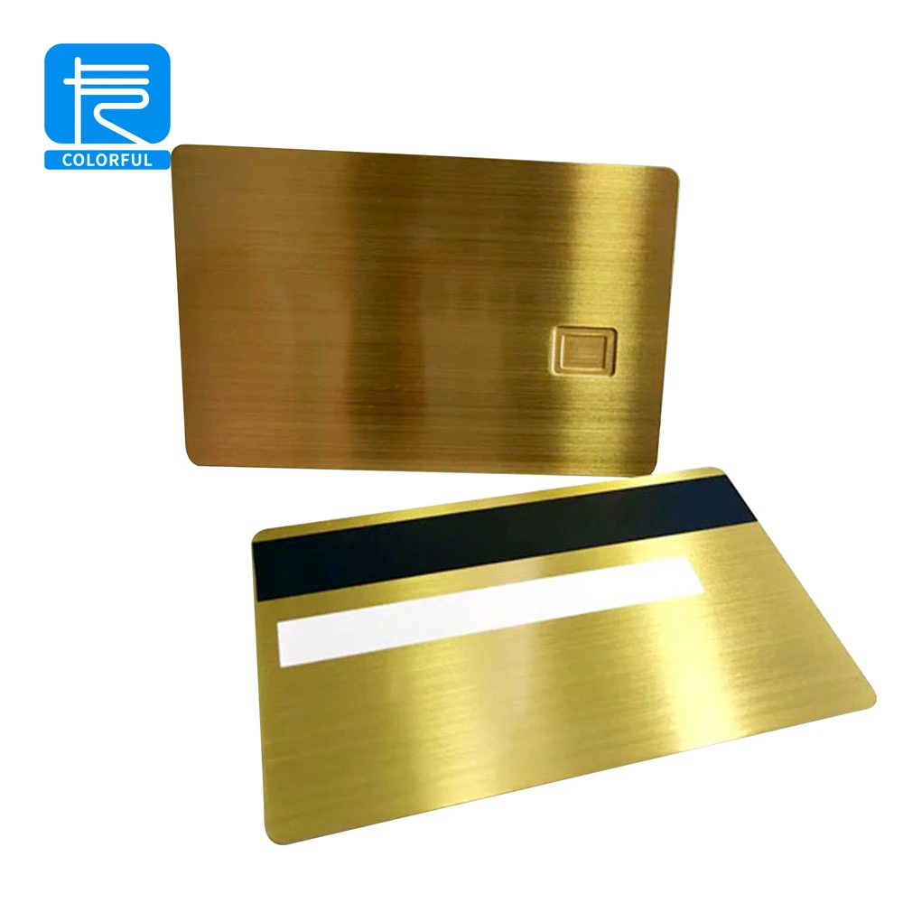 Fabrik Preis Laser Gravieren Aluminium Kredit RFID-Karte mit abgerundeten Ecken, Stripe Chip Gold Blank Metall Visitenkarte