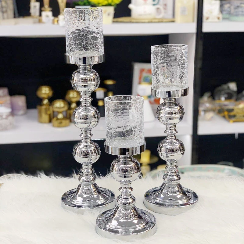 The Latest 3 Piece Set of Decorative Wedding Table Core Metal Candle Holder