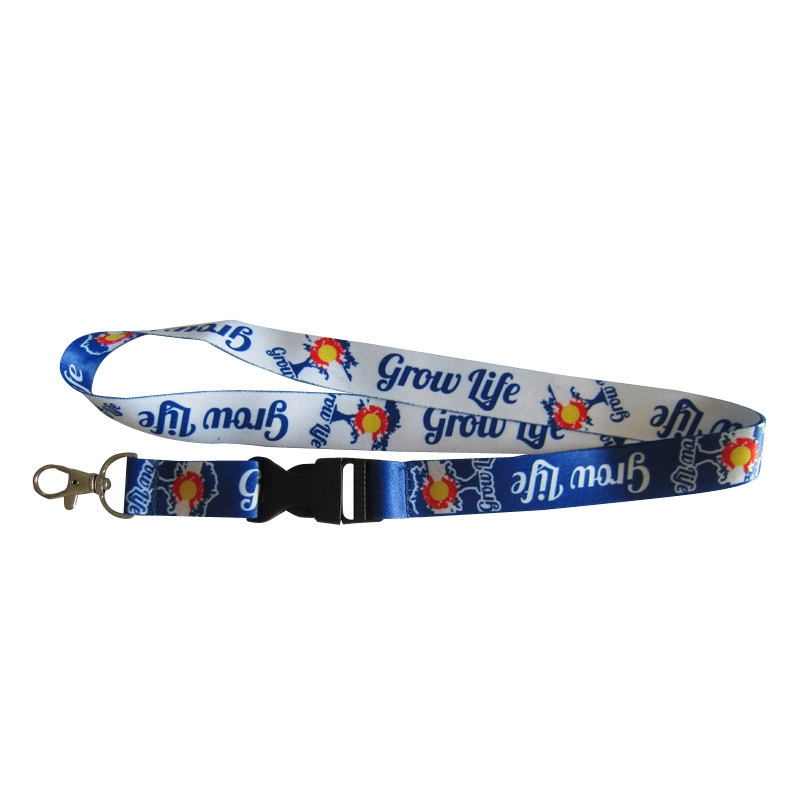 Hot Selling Custom Elastic Nylon Woven Heat Transfer Printed Sublimated Military Uniform Lanyards with Safety Buckle