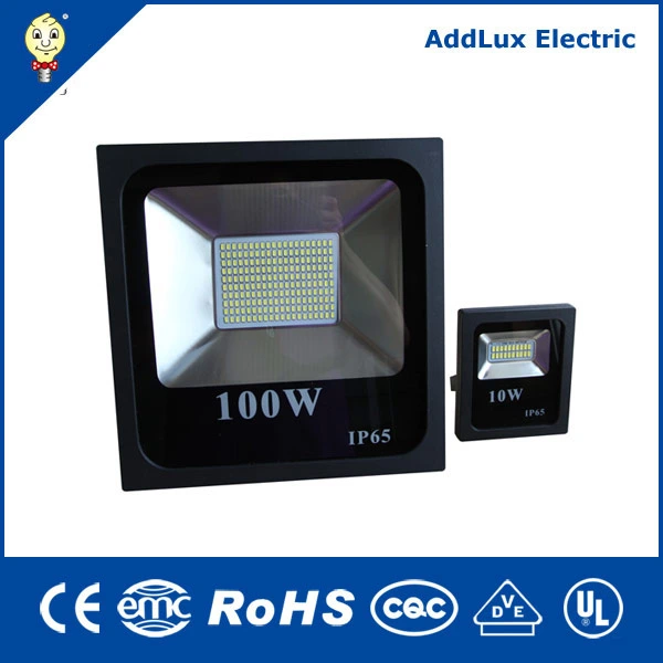 Distributeur d'usine Exportations Saso CB Étanche à l'eau 10W - 100W IP66 Projecteur LED industriel Fabriqué en Chine pour l'extérieur, la rue, le jardin, le parc, l'éclairage extérieur.