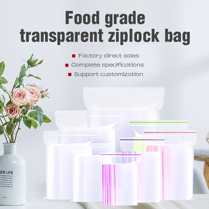 Yurui China Cheap LDPE Food Grade Reclosable Custom Logo Mini Self Seal Red Blue Green Single Anti-Static ESD Shielding Pink Plastic Baggies Zipper Bag with D2w