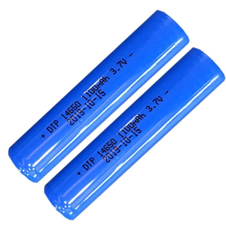 Dtp Round Rechargerable Battery Cell 3.7V 1100mAh Li-ion Battery