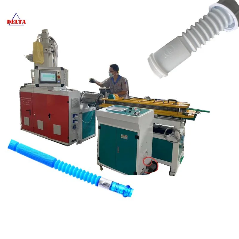 Single Wall Corrugation Flexible Pipe Produce Machine HDPE Corrugated Hose Extrusion Line