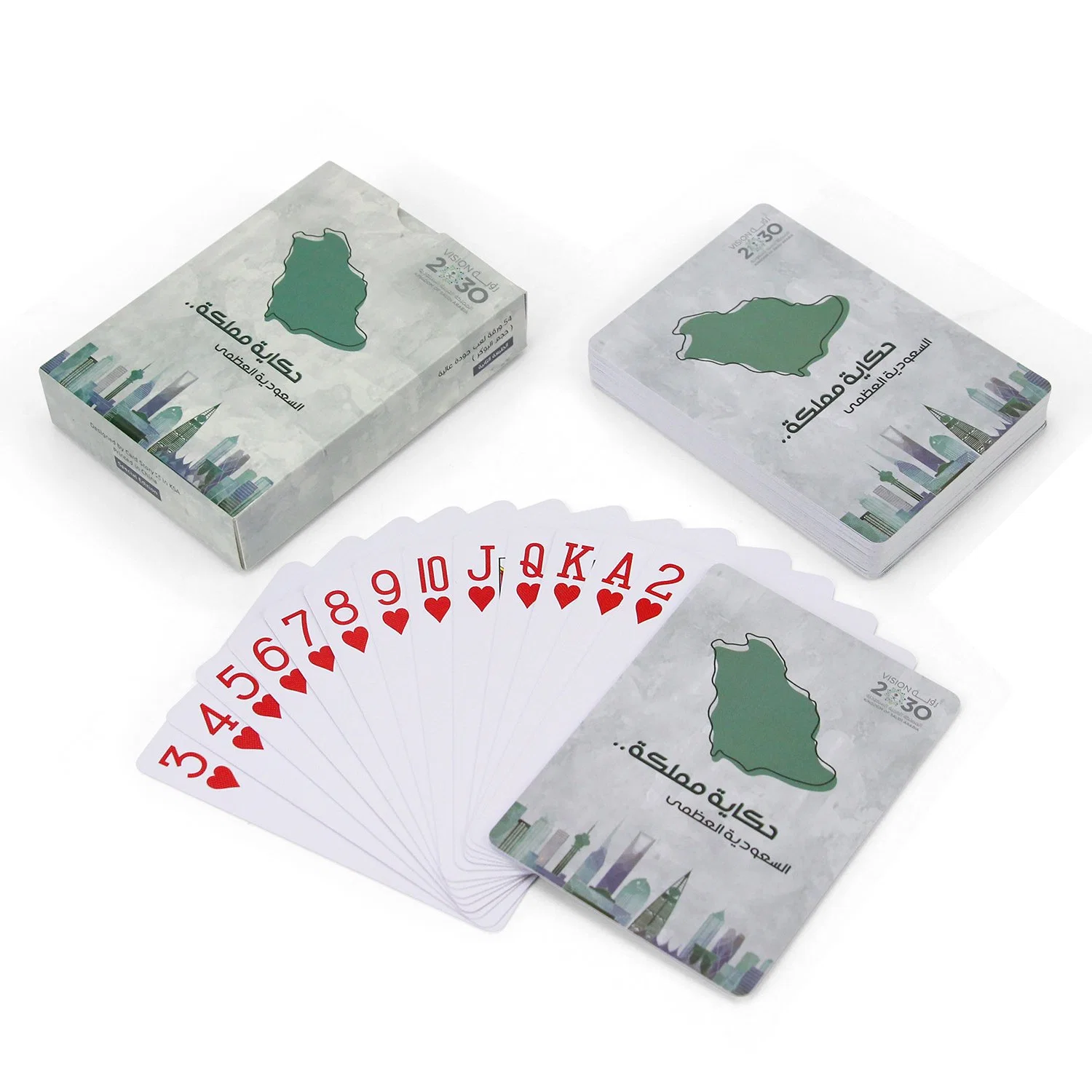 Prix de gros Qatar Poker Card 100% plastique Arabie saoudite Kuwait Playing Card 100% plastique Playing Cards