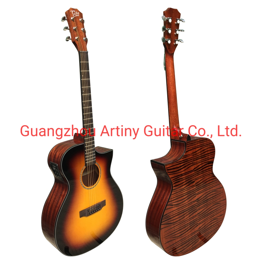 OEM 41 дюйма ель верхней части Guitarra Cutway Акустическая гитара