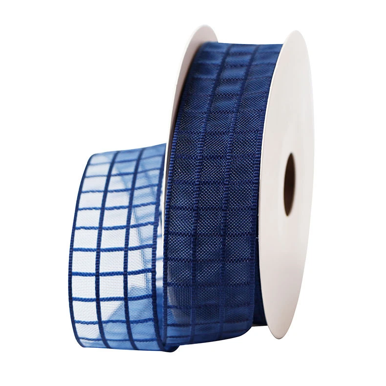 Ribbon 9-38mm Nylon Mesh Plaid Ribbon