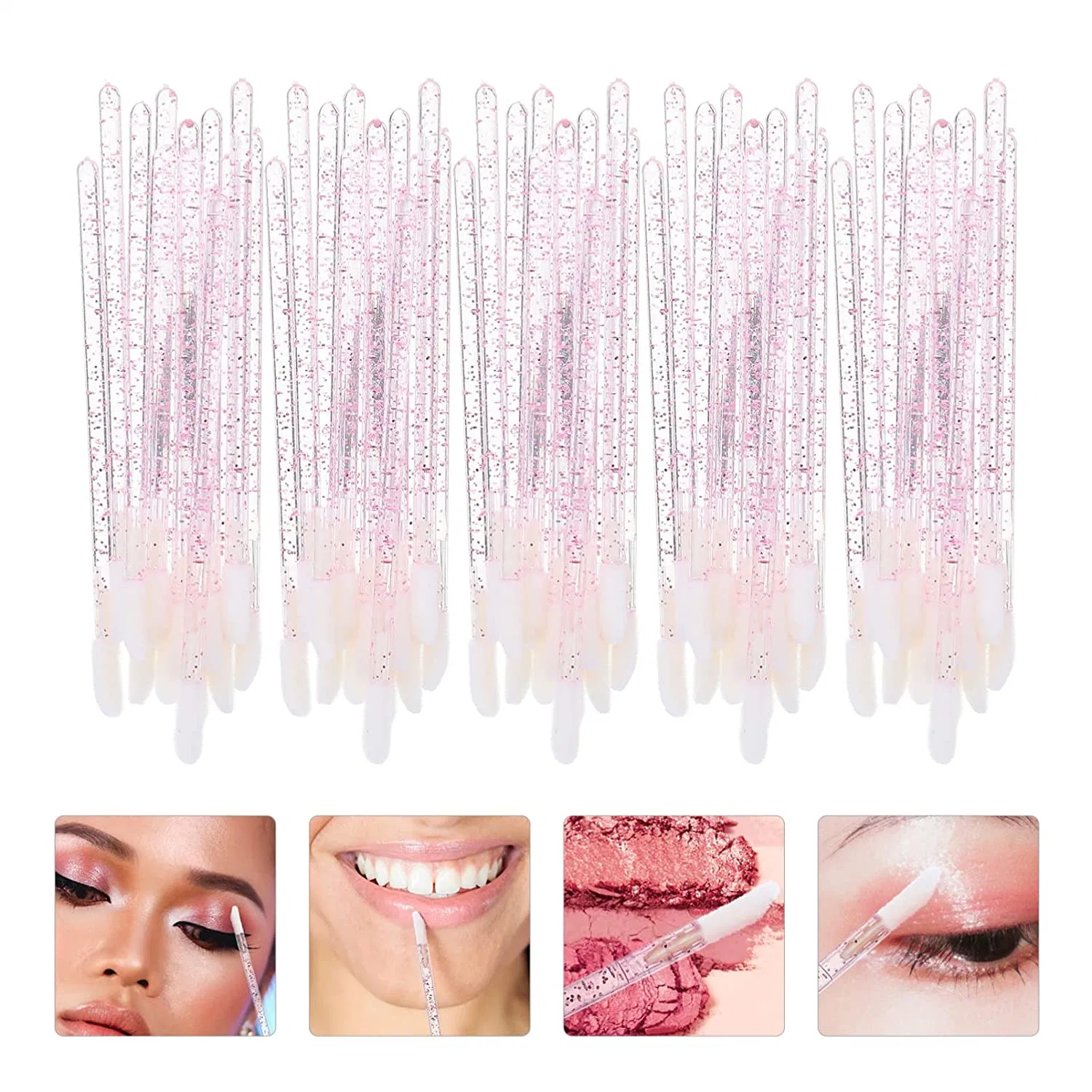 Hot Sale Disposable Crystal Lip Liner Gloss Requillaje cepillos de basura Herramienta aplicador de labios cepillo Lipstick Lip Gloss Wands