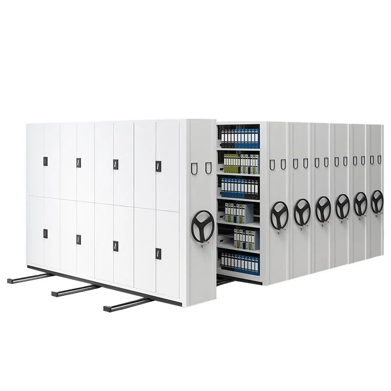 School Space Saver Mobile Compactor Shelving Archive Steel Storage Movable Filing Cabinet