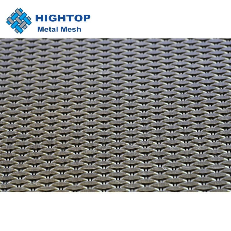Architectural Square Hole Round Wire Crimped Woven Mesh for Exterior Wall Decoration