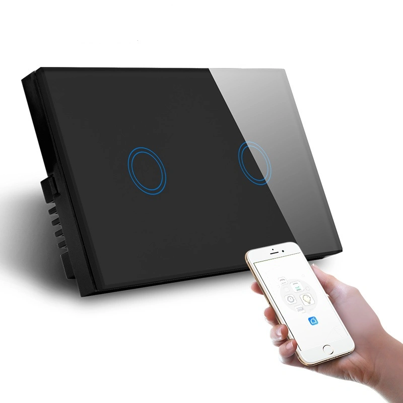 Alexa y Google Home habilitaron 5 a 8 Gang Dimmer Cortina de ventilador libremente combinado Wi-Fi Smart Touch Switch
