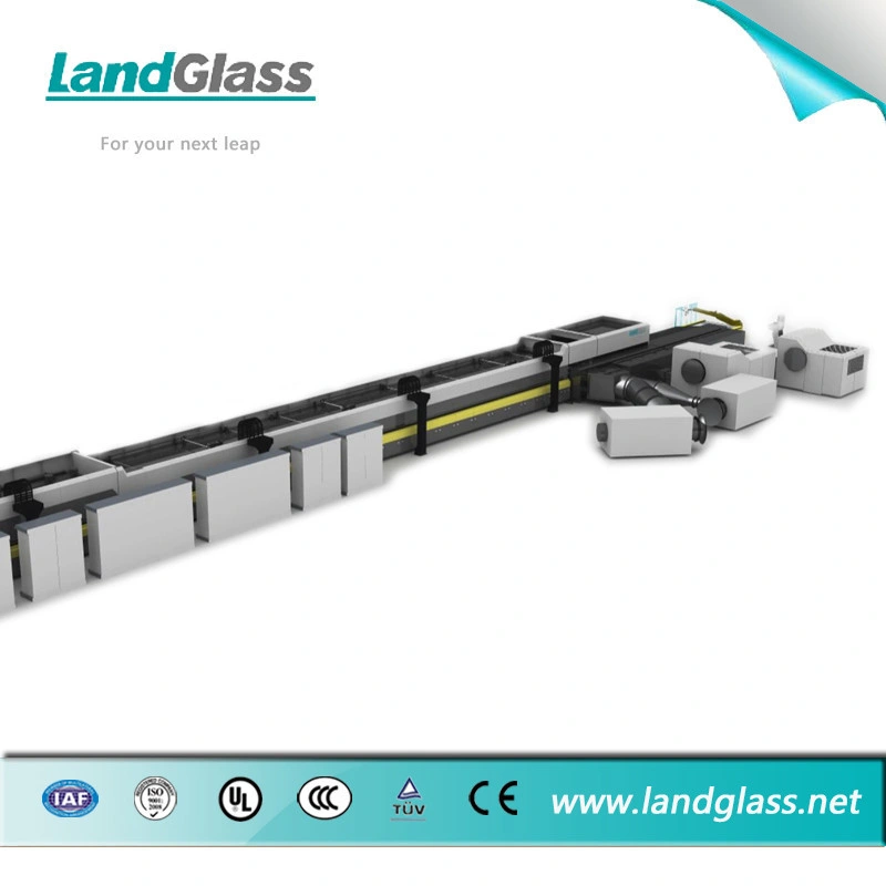 Landglass High Productivity Continuous Thin 5mm Low-E Clear Transparent Glass Tempering Equipment for Solar Power Industry