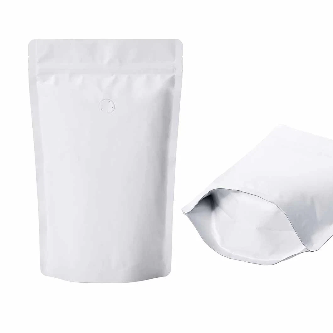 Wholesale/Supplier Custom White Foil Lined Resealable Zipper Waterproof Stand up Coffee Bag