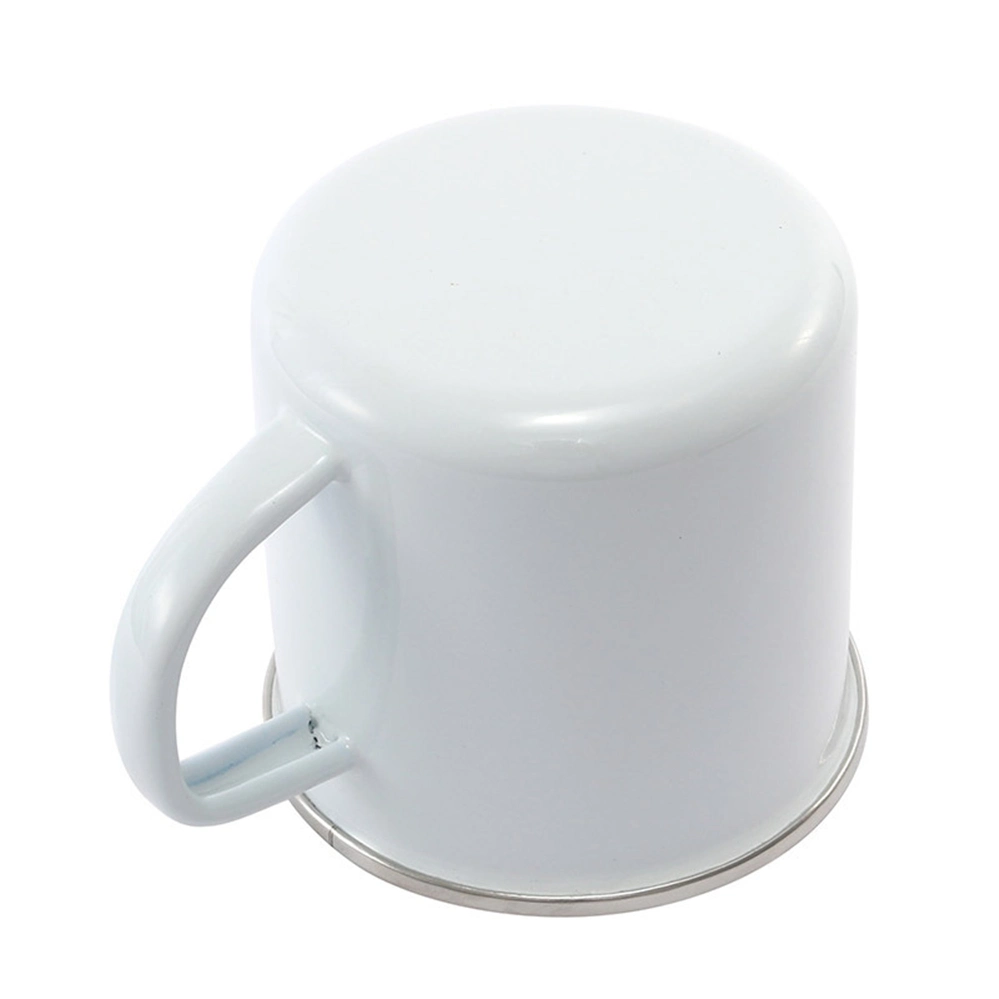 Sublimation personnalisé pas cher de qualité blanc Enamel Mug Daily café Mark en émail