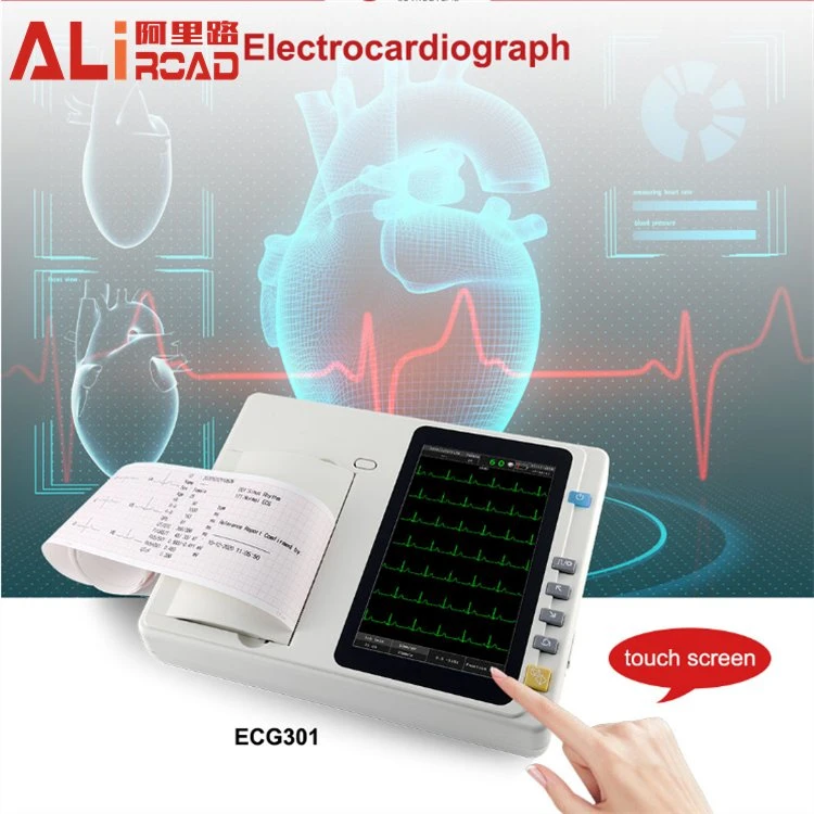 جهاز تخطيط القلب الكهربائي الرقمي الطبي EKG Machine ECG 12 6 3 ECG EKG الرائد في القناة 12 للبيع