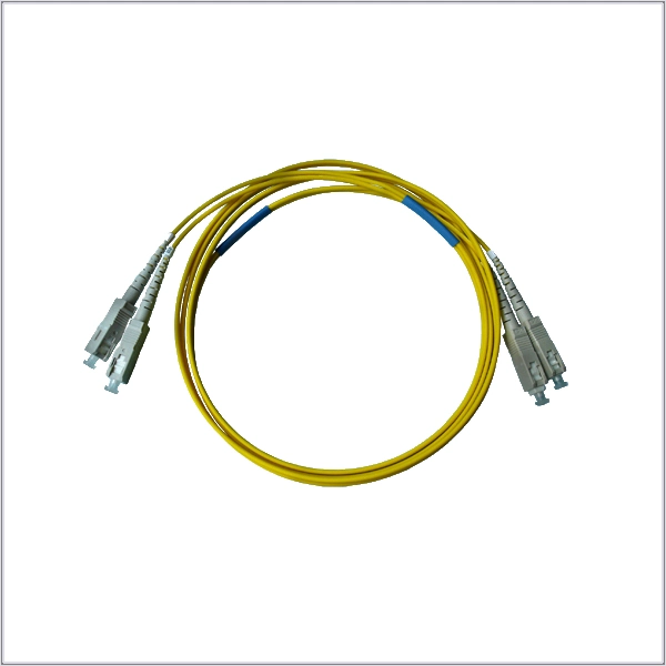 Cabo de fibra óptica monomodo Sc LC patch cord com o conector