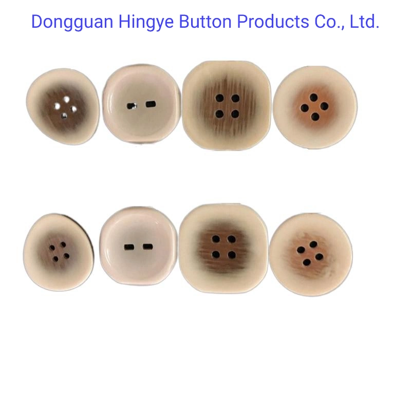 Resin Button Polyester Imitation Wooden Finishing Button for Garment Accessories