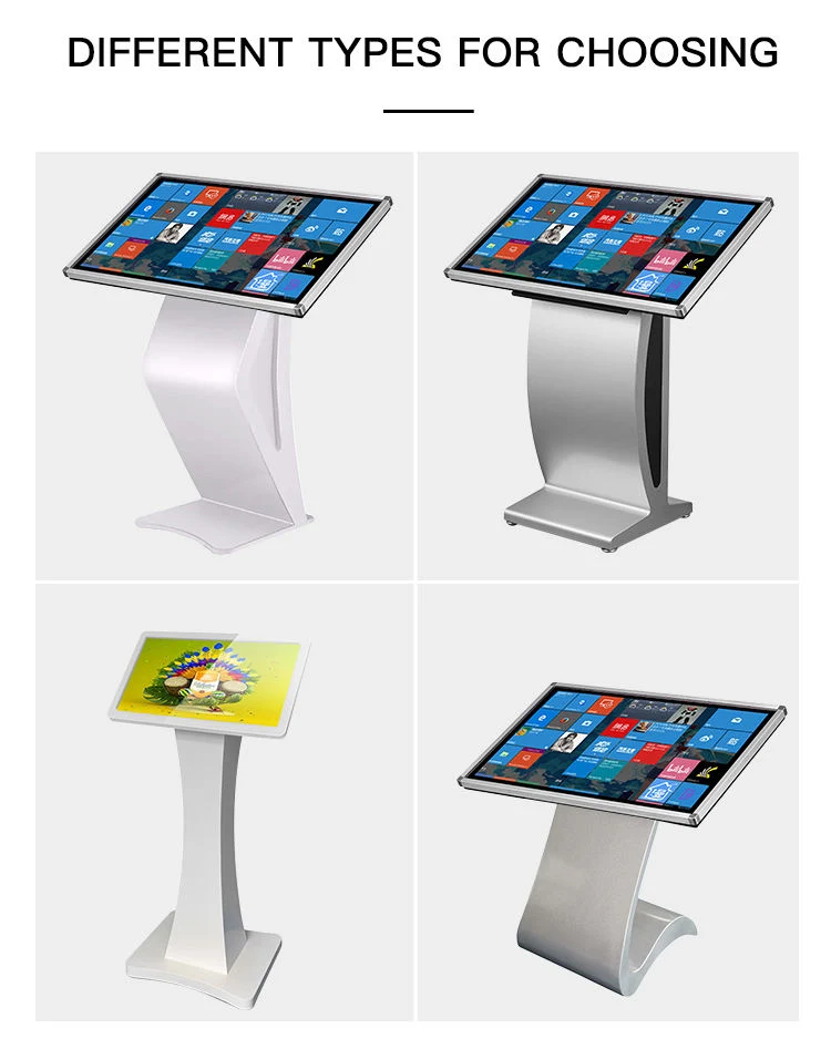 Pantalla LCD HD de 32 43 55 pulgadas Android Interactive Tablet Pantalla táctil Video Signage Kiosk con Stand de Piso Kiosk