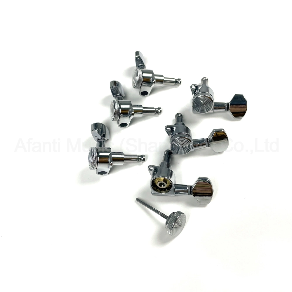 6 Inline Right Handed Guitar Chrome Locking Tuning Machine Heads