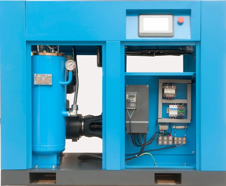 Low Noise 30% Energy Saving 7.5kw-37kw 10HP-50HP 8/10/13/16 Bar High Pressure Oilless Oil Free Industrial Single Rotary Screw Type Air Compressor for Sale