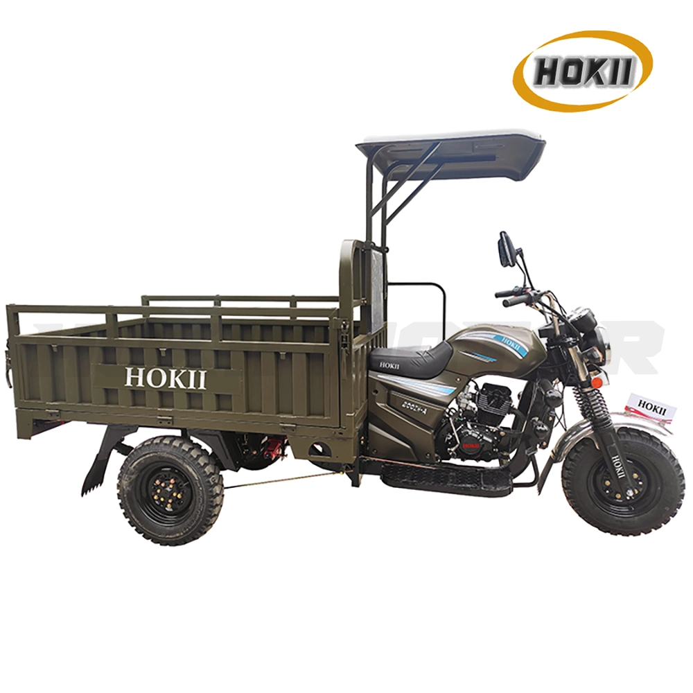 China Good Quality 3 Wheel Motorcycle Air Cooled Engine Petrol Passenger Tricycle Cargo Transport for Sale