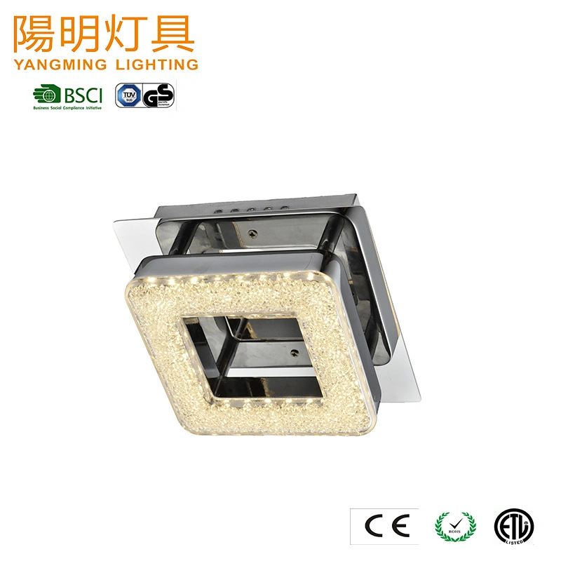 Crystal Sand Square LED Crystal Ceiling Lamp for Hall Stair Doorway