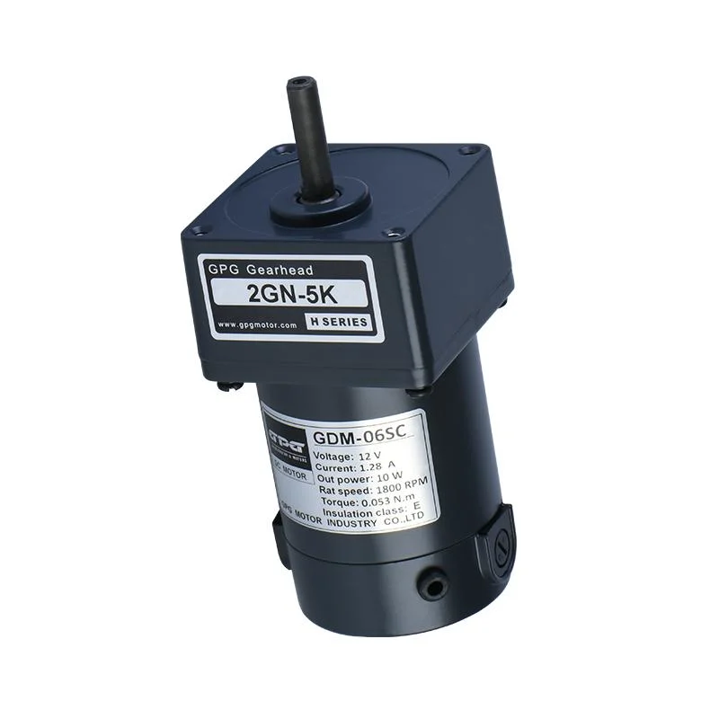 Gdm55/75-10-12-32s06c-2gn20K Motor de engranaje de cepillo DC 60mm 12V 10W Rpm3200