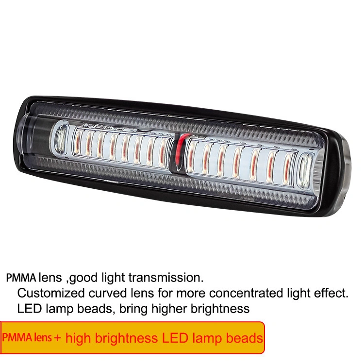 30W Advertencia de seguridad de la carretilla LED de zona roja superbrillante Luz de arco de línea larga en forma de U 12-80V DC Azul Lámpara de trabajo puntual para camión de almacén de Forklift