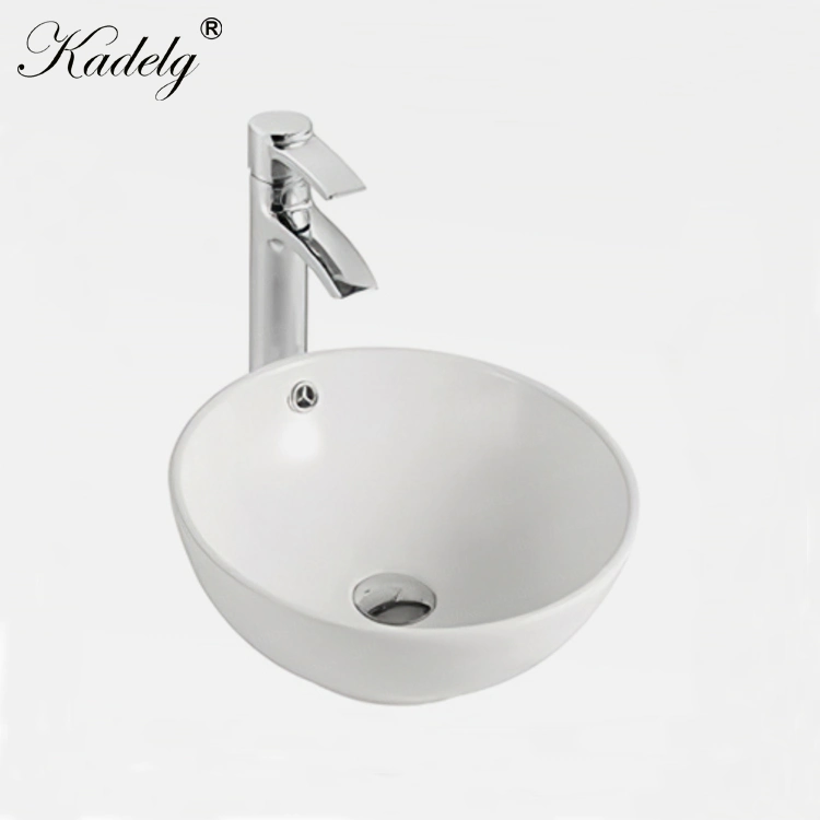 Popular Round Shape Single Bowl Ceramic Bathroom Washbasin