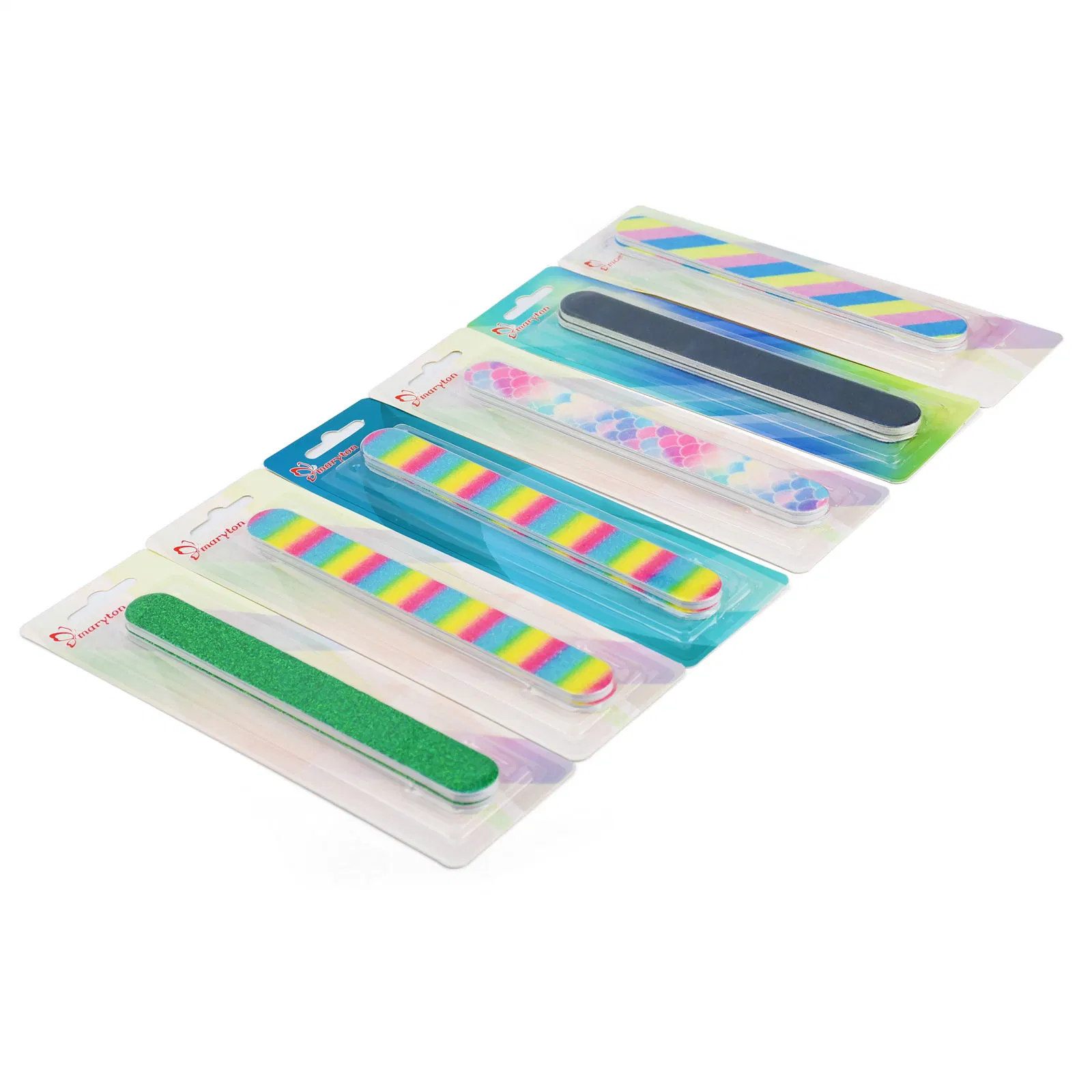 Factory Wholesale/Supplier Separate Packaging Multi-Color Rectangular Emery Board Nail File