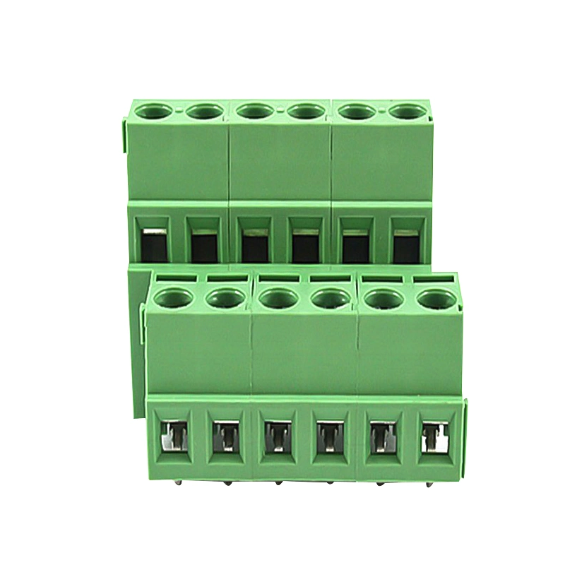 PCB Screw Terminal Blocks Brass Contact Spring Loaded Cable Connector