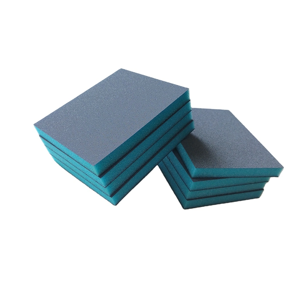 Abrasive 	Sanding Paper Sponge Block Aluminium Oxide 60-180-320 Grit 120*100*12mm Sand Paper Block for Cleaning