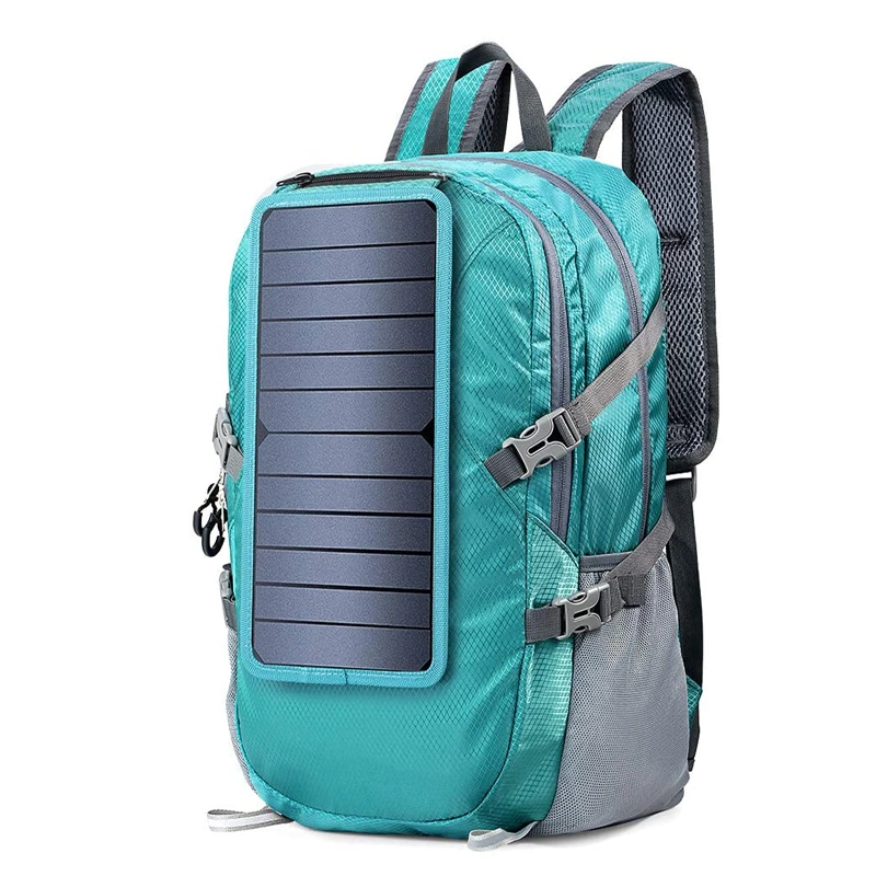 Schule College Wandern Camping Rucksack Tasche mit Solar-Panel und USB-Anschluss für die Stromversorgung aller Geräte