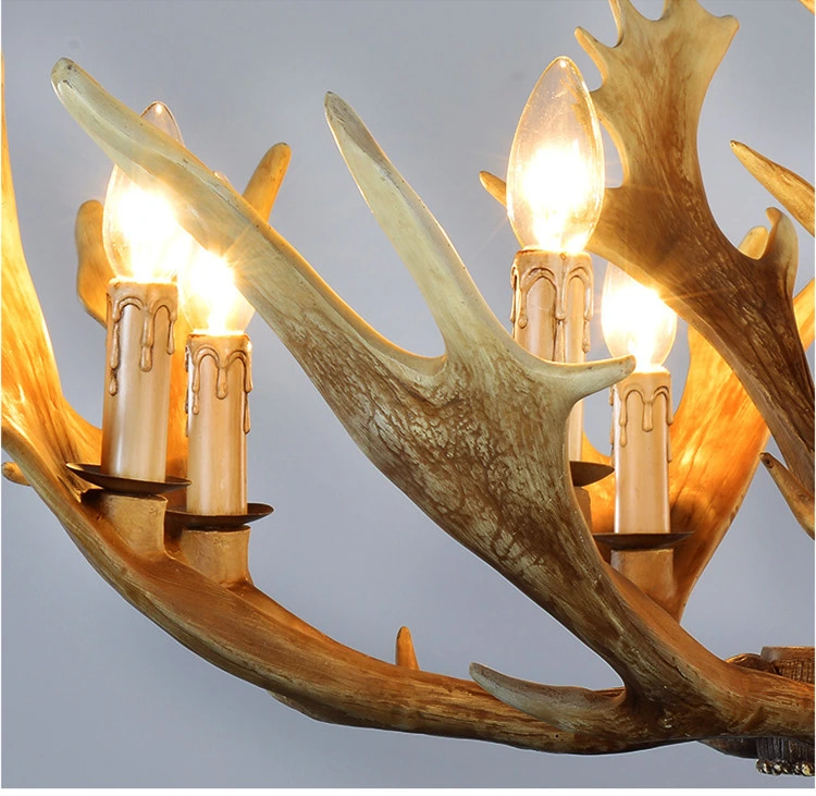 Real Deer Antler Chandelier Horn Ceiling Lamps Light Fixtures (WH-AC-07)