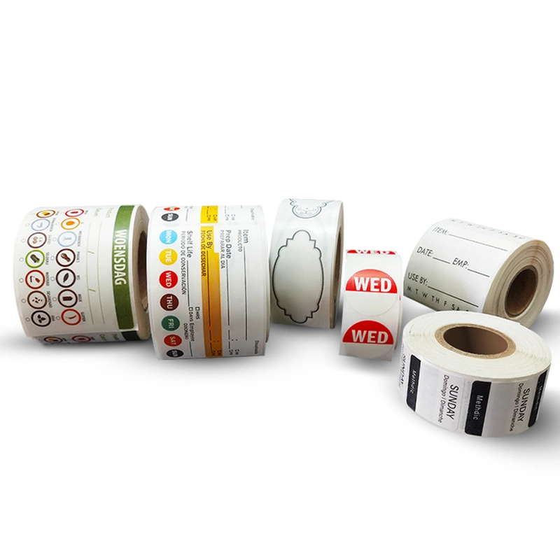 Food Rotation Prep Roll/Write on Dissolvable Label Restaurant Quality Stickers