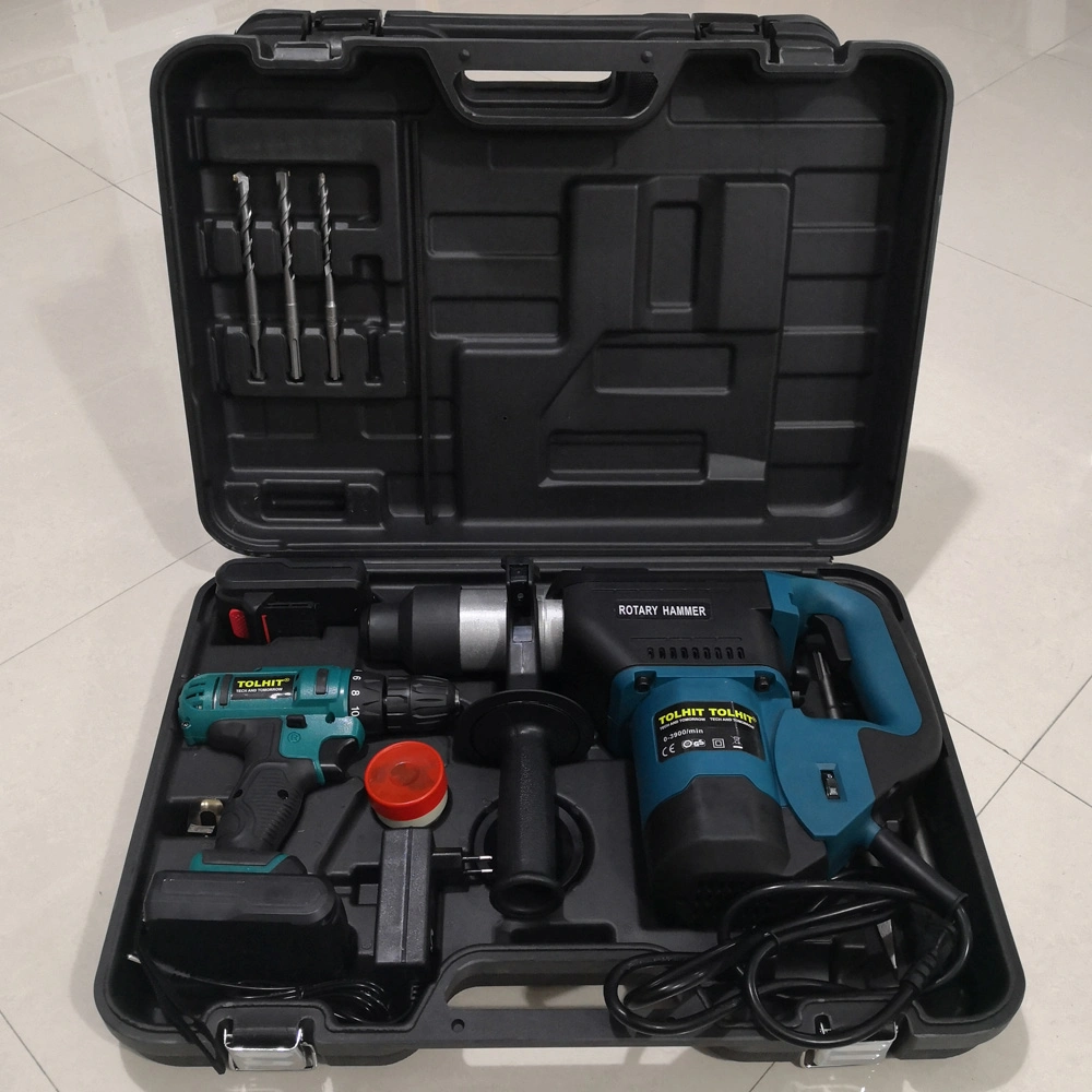 Tolhit Elektrische Akku-Bohrmaschine Rotary Hammer Power Tools Sets Für Beton