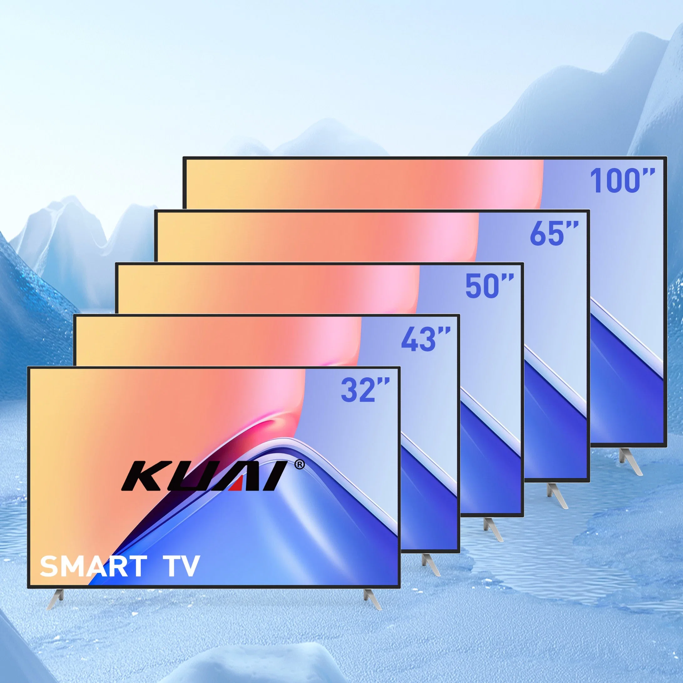 مصنع جوانجزو للجملة عالية الجودة ومتينة 40 بوصة مسطحة تلفاز بشاشة رقمية LED Smart TV