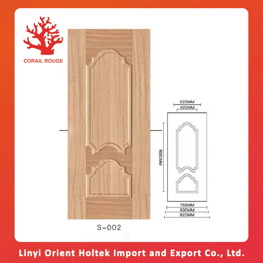 High quality/High cost performance  Kinds of Natural Veneer HDF Mould Door Skin