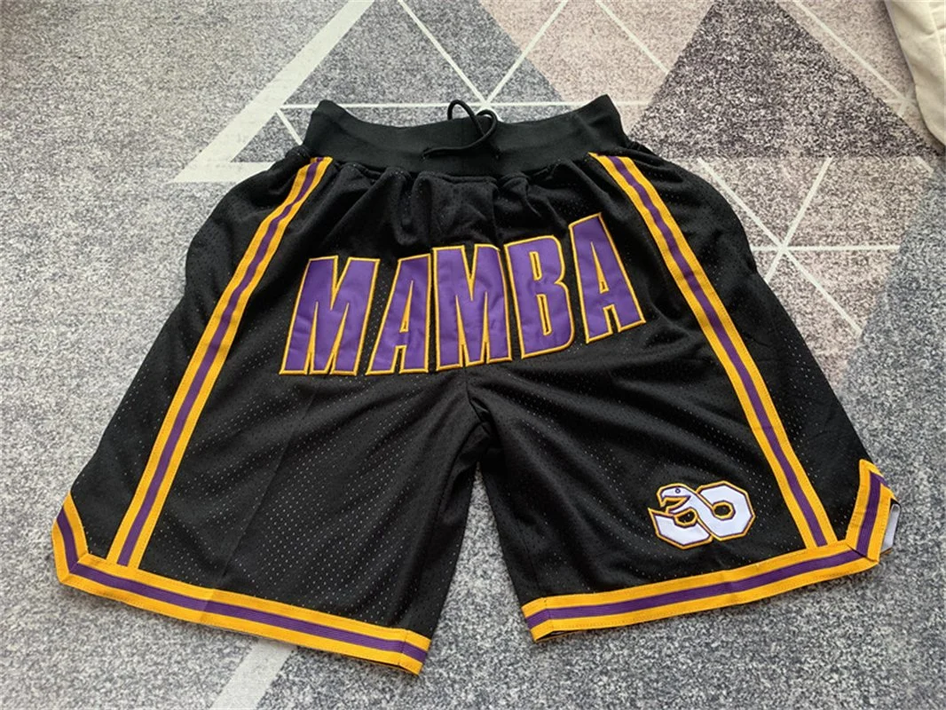 Free Shipping Retro Basketball Shorts Black Mamba #8 24 Classic Boxer Shorts