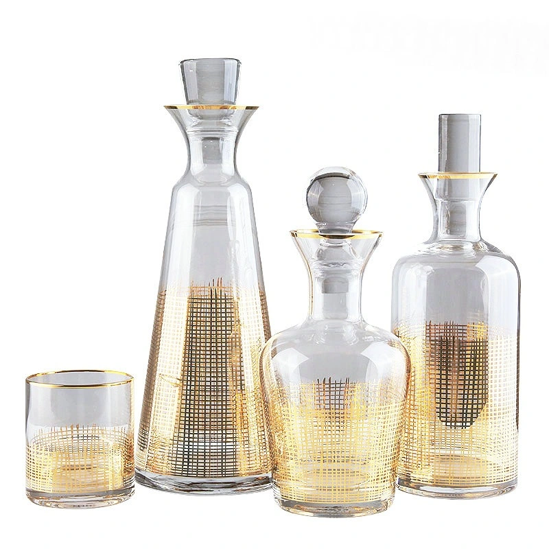 Shaped Glass Decanter for Wine Packing Printed Glass Decanter