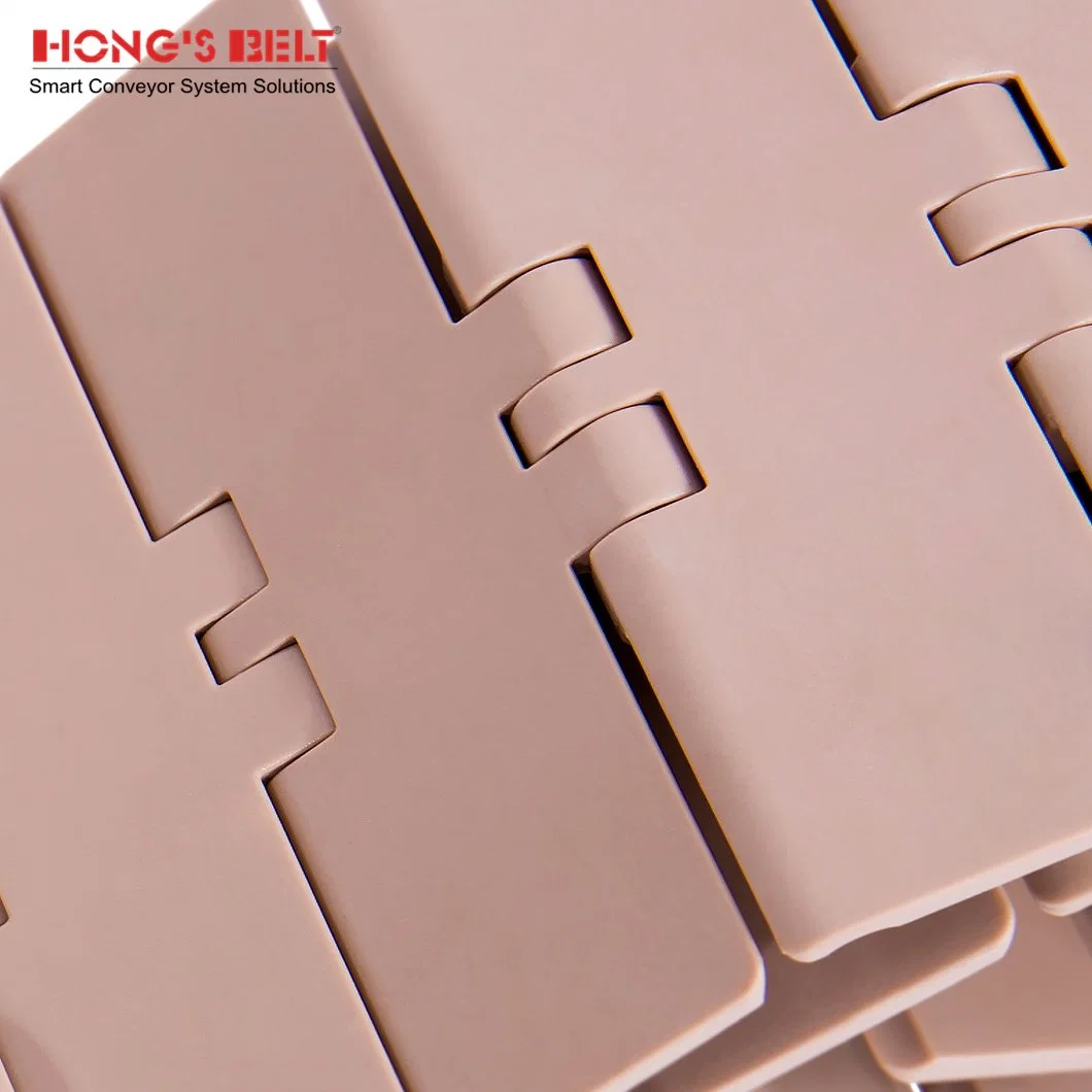 Hongsbelt 820-K450 Modular plástico cinta transportadora de la cadena de modular la parte superior plana