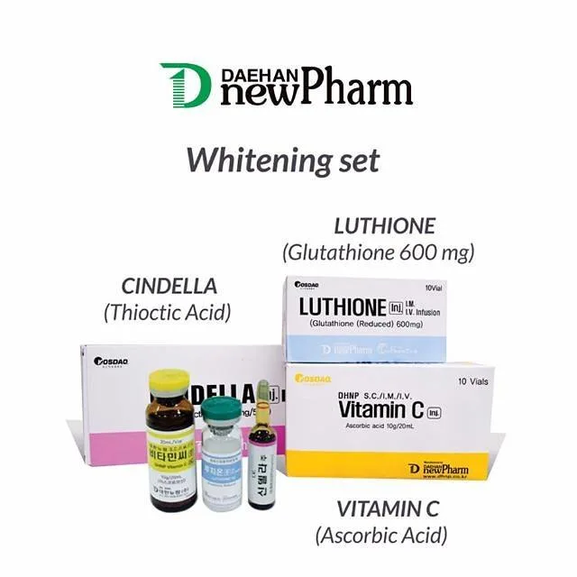 Glutathion 600mg 1200mg Cindella Thioctic Acid wirksame Hautaufhellung Produkt Luthione Vitamin C für Gesicht Körper Haut Whitening