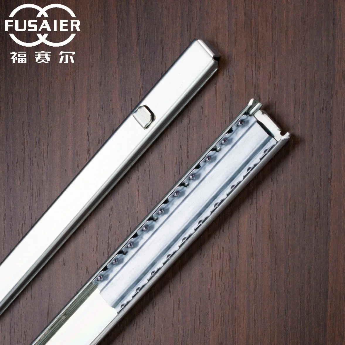 27mm Width Single Extension Ball Bearing Steel Metal Bayonet Drawer Slides