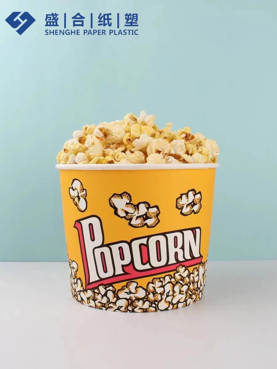 Hot Sale 46oz Paper Popcorn Cup Paper Food Buckets